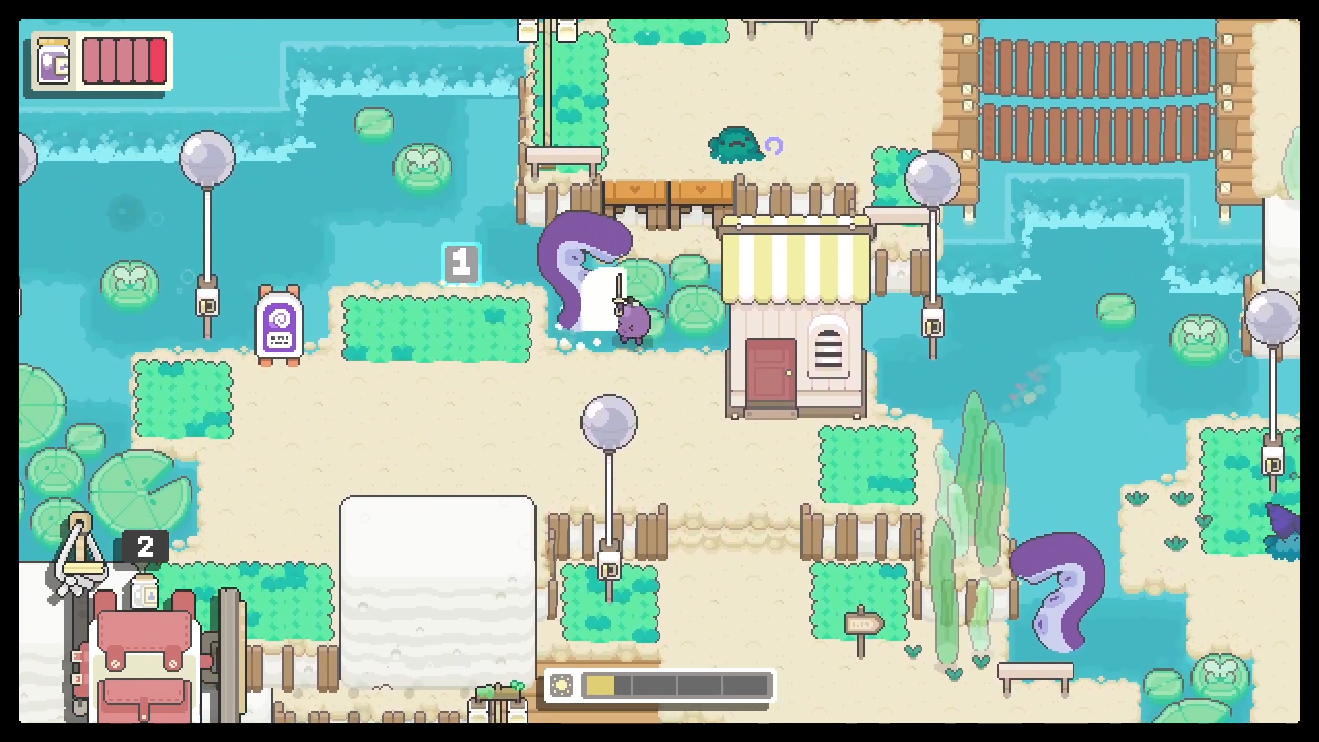 Garden Story 물가 상점과 다리